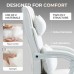 DOWINX Leather Office Chair, Ergonomic PU Gaming Computer Chair with Footrest, Lumbar Support, Swivel Wheels for Home, Office - LS-6653P